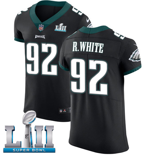 Nike Eagles #92 Reggie White Black Alternate Super Bowl LII Men's Stitched NFL Vapor Untouchable Elite Jersey